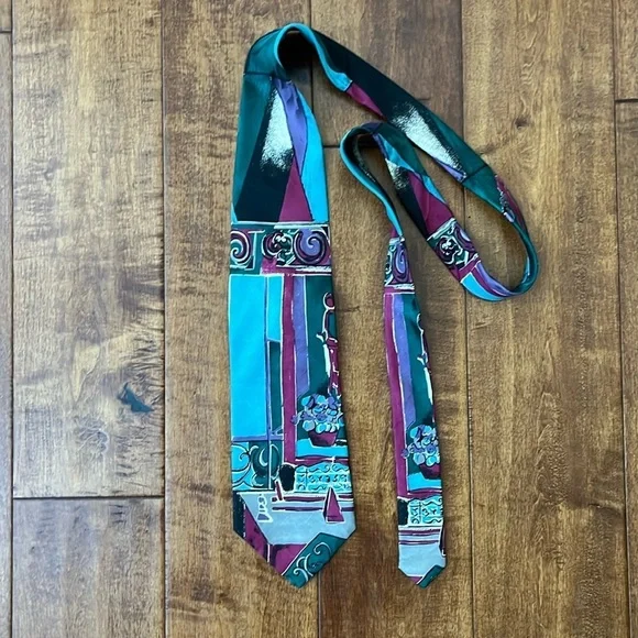 NWT Stefano Milano Silk Henry Matisse Pictures Tie Made in Italy